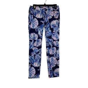 Lily Pulitzer Kelly Skinny Ankle pant bright navy in reel life size 0 NWT